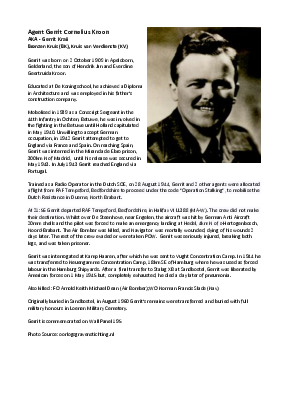 A preview of a PDF biography for Kroon, Gerrit Cornelis